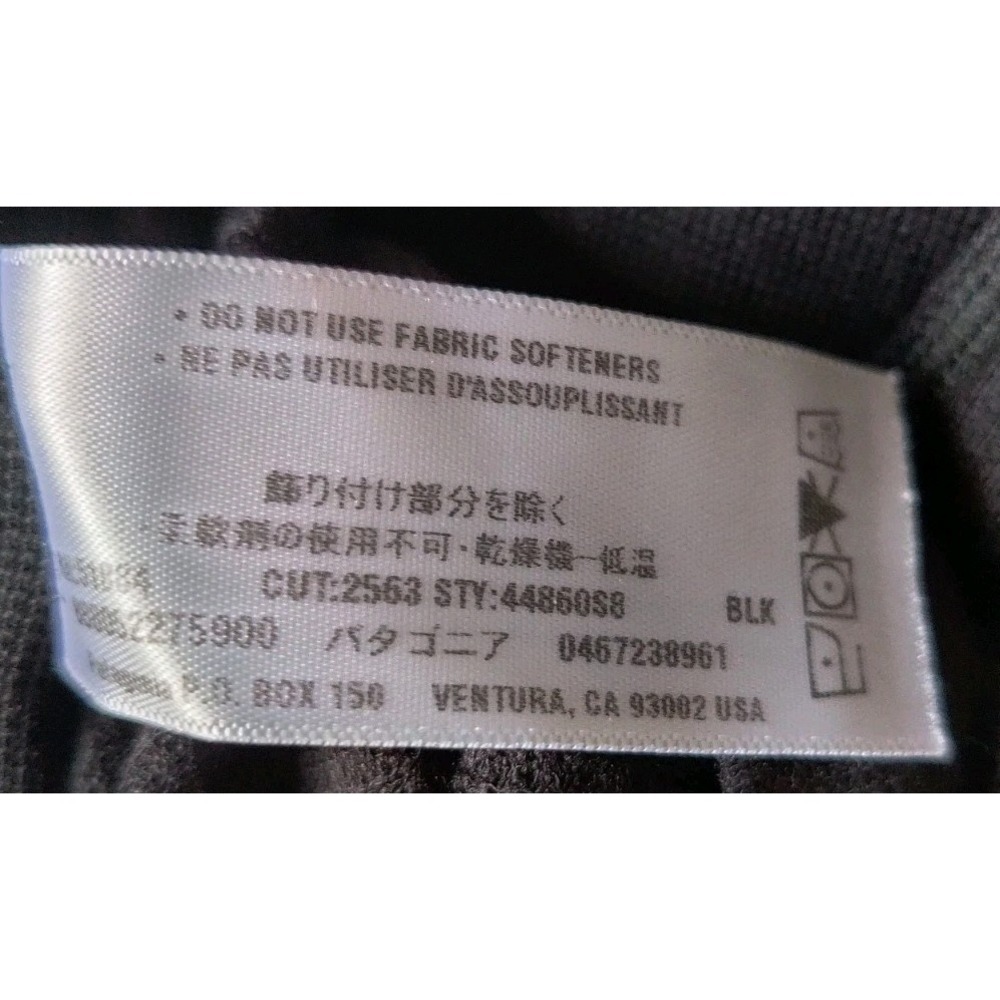Patagonia Pullover Womens L Black Capilene Lightweight Zip Neck Base Layer USA - Picture 5 of 5
